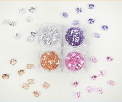 BoutiqueKorea KiraKira アンフォイル クッションストーン 全4色 ラインストーン vカット ネイルストーン st BoutiqueKorea KiraKira アンフォイル クッションストーン 全4色 ラインストーン vカット ネイルストーン st