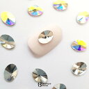 【半額!11日1:59迄】 BoutiqueKorea KiraKira 6個入り 立体オーバルストーン 全2色 変形 フラットストーン クリスタル ラインストーン ガラスストーン st