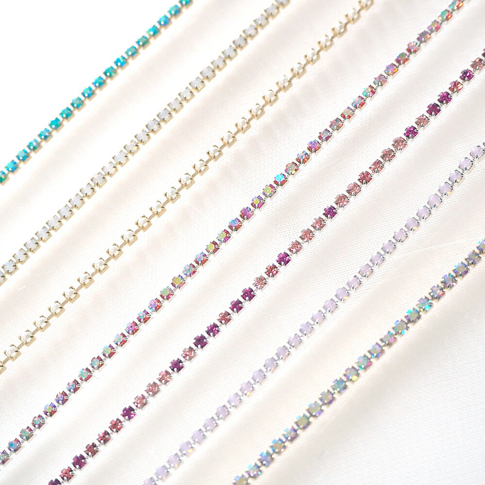 【700円OFFクーポン配布中★26日1:59迄】 Boutique Korea KiraKira 0.6mm カラーCUBICチェーン 20cm カラフル ネイルストーンチェーン ネイルチェーンパールチェーン 韓国ネイル カラーチェーン oa