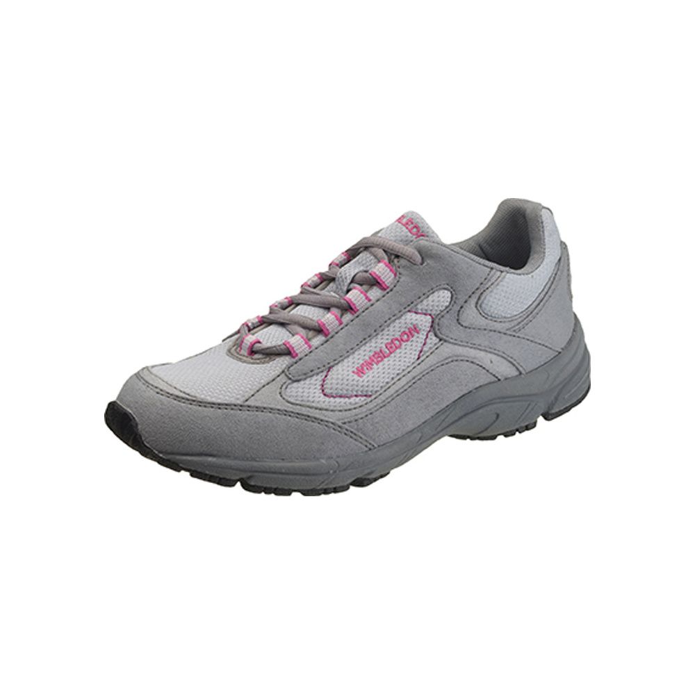 【大感謝祭】ASAHI アサヒシューズ ウィンブルドン ウォーキングシューズ レディース 3E 撥水加工 KF78412 W/B L030 GY グレー