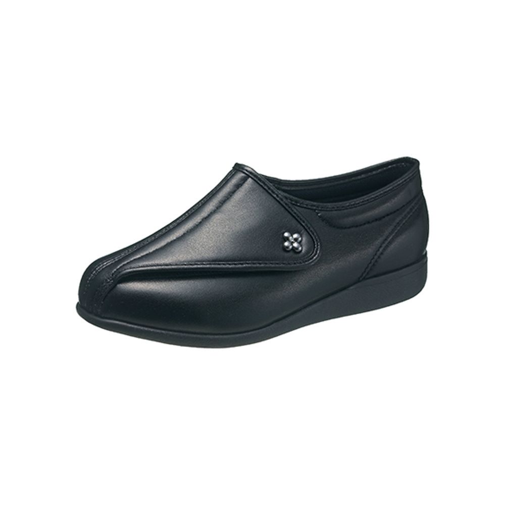 【ポイント5倍！ブラックフライデー】ASAHI アサヒシューズ レディース シニア コンフォートシューズ 5E 脱ぎ履き簡単 快歩主義 KS23144SM KHS L011-5E BK-SM ブラックスムース