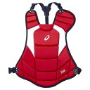 【エントリーでポイント10倍】asics アシックス BPP471 野球 軟式用 キャッチャーズプロテクター JSBB公認 レッド/ネイビー