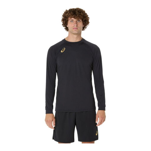 asics アシックス プラクティス長袖シャツ(背面ビックロゴ) インドアスポーツ 2053A216 002 asics アシックス プラクティス長袖シャツ(背面ビックロゴ) インドアスポーツ 2053A216 002