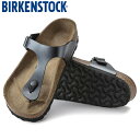 【即納 あす楽】BIRKENSTOCK ビルケンシュトック Gizeh BF ギゼ メタリックブラック レギュラー幅 普通幅 カジュアル サンダル レディース 正規代理店 1018406 新作