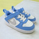 【即納】NIKE ナイキ コート ボロー ロー リクラフト DV5458-128 ホワイト/ブルー キッズシューズ 14.0〜16.0cm 通園靴 運動靴 カジ...