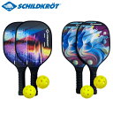 SCHILDKROT シルトクレート ピックルボール ラケット2本 屋内 屋外用ボール2個セット 専用収納カバー付き(4)