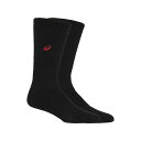 【エントリーでポイント最大10倍】asics アシックス 3053A137 バレーボールソックス ワンポイントハイソックス ブラック×Vレッド 004