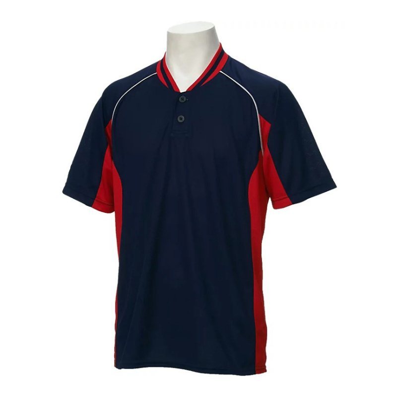 【エントリーでP15倍 スーパーセール 】asics アシックス ベースボールシャツ BAD020 ネイビーxレッド アパレル メンズ