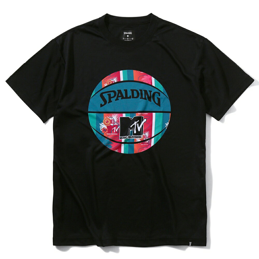 SPALDING スポルディング SMT22050M Tシャツ MTV ハワイナイスボール ブラック BK バスケ