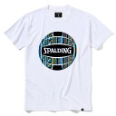 【エントリーでポイント最大10倍】SPALDING スポルディング バレーボール Tシャツ アフリカントライバルボール ホワイト WH バスケ SMT22071...