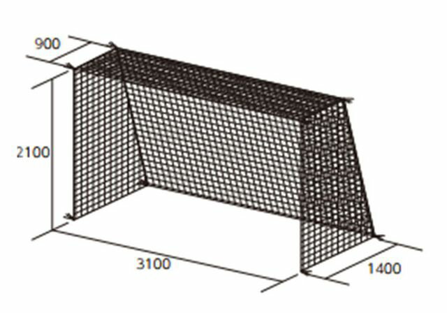 TOEI LIGHT トーエイライト B2670 フットサル・ハンドゴールネット・四角目 2張1組