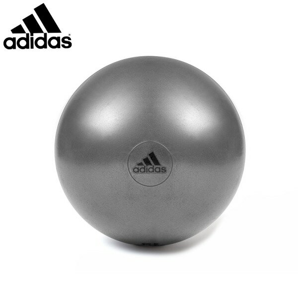 バランスボール 【6/4 20時～エントリーでP5倍】adidas アディダス ジムボール グレー 55cm ADBL-11245GRポンプ付き バランスボール 体幹 腰痛