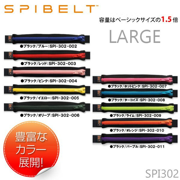 【即納 あす楽】SPIBELT スパイベルト ウエストバッグ ラージ ランニング ウォーキング ゴルフ スポーツ フェス 小物入れ 黒 赤 青 黄色 AFSPI302