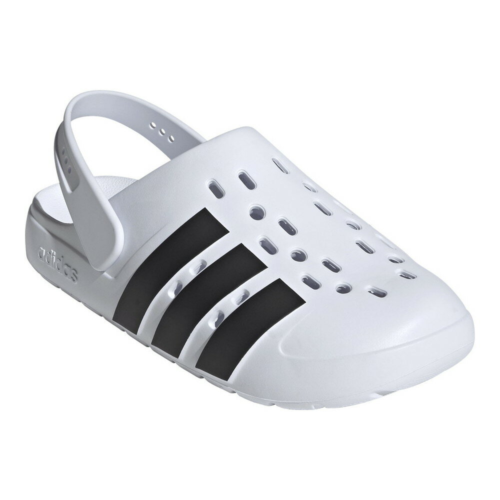 アディレッタ クロッグ 2.0は、リラックスタイムに欠かせないadidasサンダルの最新版。クラシックなアディレッタのシルエットを進化させた一足。かかとに着脱可能なストラップを備え、クロッグとしても履ける2WAY仕様になっている。アッパーとサイドに施されたホールが通気性を確保。シューレースを通してアレンジすることもできる。3D成型のデザインが、屈曲性とクッション性、そして安定感を提供する。商品説明素材・材質アッパー/合成皮革、アウトソール/ゴム底仕様レギュラーフィット、レースレス、合成素材のアッパー、人工繊維の履き口、合成素材のアウトソール※在庫状況は定期的に更新しておりますが、リアルタイムではございません。欠品の場合はメールにてご連絡差し上げます。メーカー希望小売価格はメーカーカタログに基づいて掲載しています