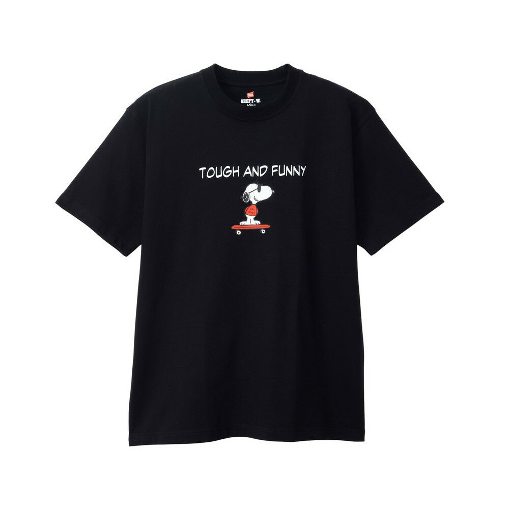 【スーパーセール ポイント10倍 要エントリー】Hanes ヘインズ PEANUTS X BEEFY-T SHORT SLEEVE HM1-D002 ブラック ウェア(メンズ)