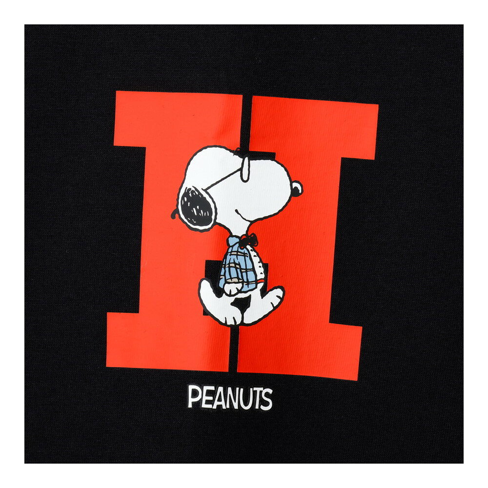 Hanes ヘインズ PEANUTS X BEEFY-T SHORT SLEEVE HM1-D003 ブラック ウェア(メンズ)