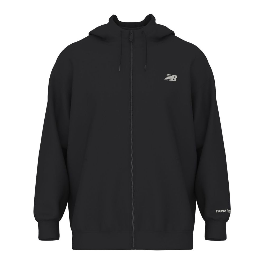 25FW 【大感謝祭】★3Pソックスプレゼント★New Balance ニューバランス メンズ 53 ダブルニットフーディ 裏起毛 ブラック AMJ53174