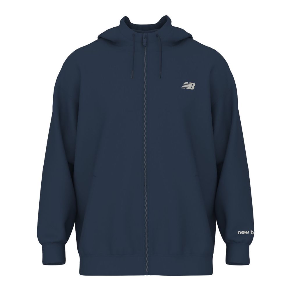 25FW 【大感謝祭】★3Pソックスプレゼント★New Balance ニューバランス メンズ 53 ダブルニットフーディ 裏起毛 NBネイビー AMJ53174