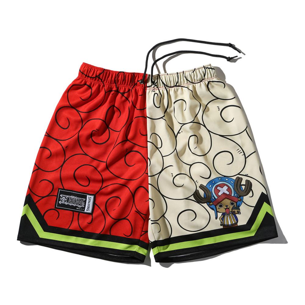 スポルディング ジュニア ジャージーショーツ ONE PIECE ヒトヒトの実 レッド バスケットボール SJP251..