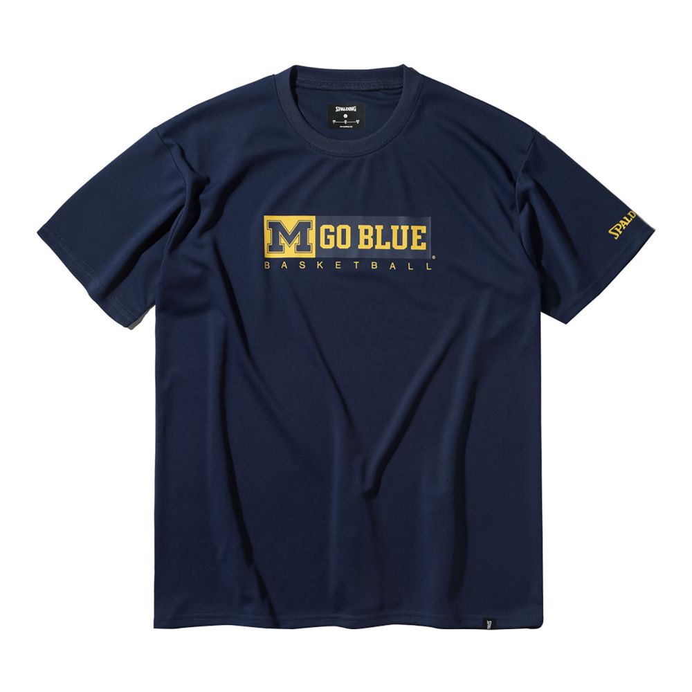 SPALDING スポルディング Tシャツ ミシガン M ゴーブルー バスケットボール SMT25024M ネイビー