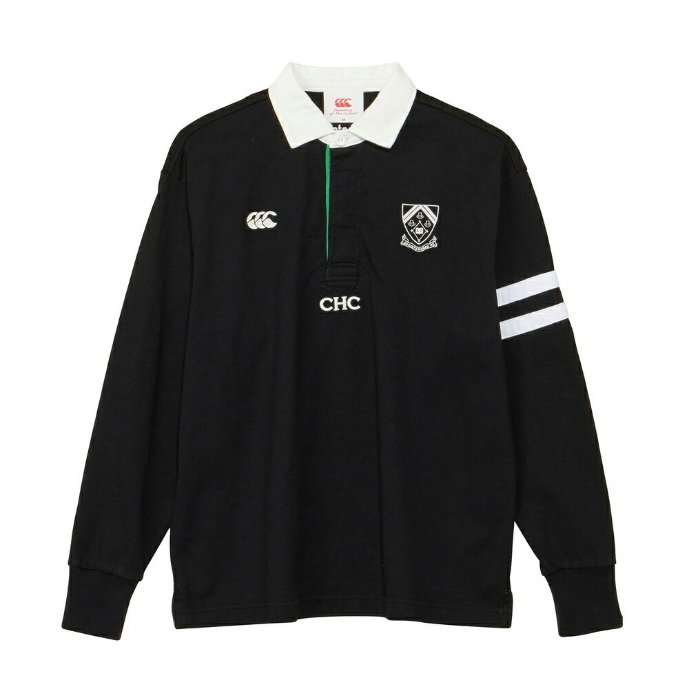 【店内2点以上で最大P10倍 要エントリー】Canterbury カンタベリー RA43529 L/S RUGGER SHIRT 19 ブラック ラグビー アパレル メンズ