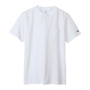 Champion チャンピオン C3-X357 メンズ 半袖Tシャツ ポケット付き 010 ホワイト