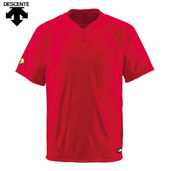 DESCENTE デサント 野球 DB-201 RED 2ボタンTシャツ