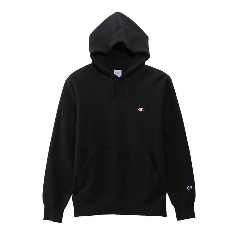 Champion チャンピオン PULLOVER HOODED SWEATSHIRT C3-Q101 090 ブラック スポーツ トレーニング カジュアル ウェア