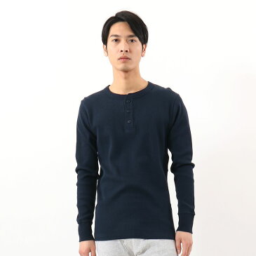 【スーパーSALE ★9/4 エントリーでポイント最大42倍！】Champion/チャンピオン HM4-S104 370 HENLY NECK LONG T-SHIRT ネイビー MEN'S UNDERWEAR