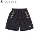 【エントリーでポイント最大10倍】LUCENT ルーセント XLS5383 テニス ウェア メンズ レディース ハーフパンツ ブラック×ゴールド XLS5383