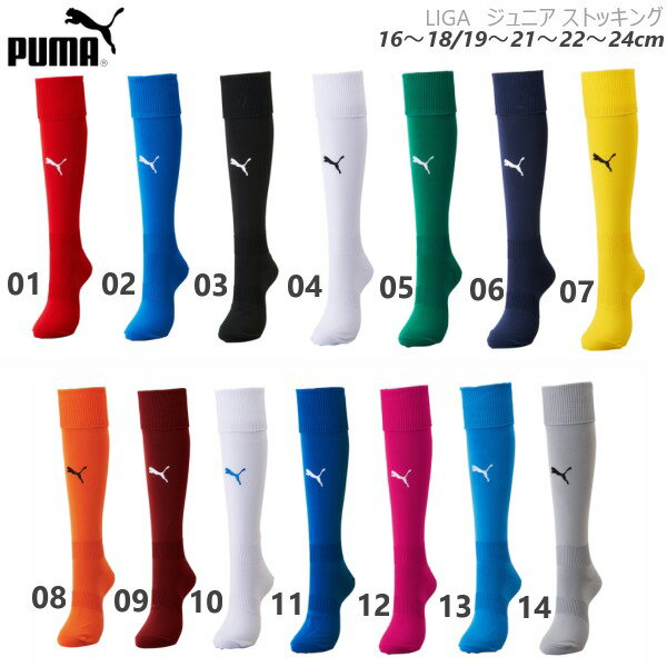 【スーパーセール★エントリーでP最大42倍】PUMA/プーマ LIGA ジュニア ストッキング 16〜18 19〜21 22〜24cm ［729880］サッカーストッキング ソックス 【送料無料】