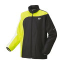 【エントリーでポイント最大10倍】YONEX ヨネックス 70081 テニス バドミントンウエア 裏地付 ウィンドウォーマーシャツ ブラック/アシッドイエロー