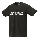 【エントリーでポイント10倍!】YONEX ヨネックス 16501 007 ドライTシャツ 男女兼用 メンズ レディース ブラック