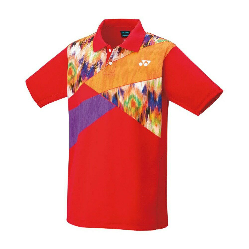 【ポイント10倍!要エントリー】ヨネックス YONEX 10542J バドミントン ジュニア ゲームシャツ サンセットレッド 496
