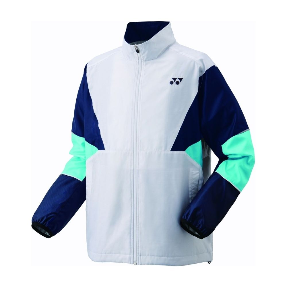 Men'S Wear - 【ポイント最大10倍！要エントリー】YONEX ヨネックス テニス バドミントン 70105 ユニセックス 裏地付ウィンドウォーマーシャツ ホワイト/ミント