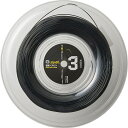 GOSEN ゴーセン 硬式テニス ガット G−SPIN3 17 ブラック ロール TSGS312BK