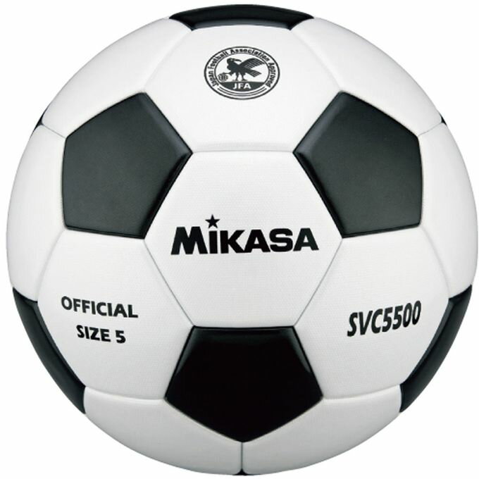 【ポイント5倍！ブラックフライデー】MIKASA ミカサ サッカーボール 検定球5号 ホワイト×ブラック SVC5500WBK