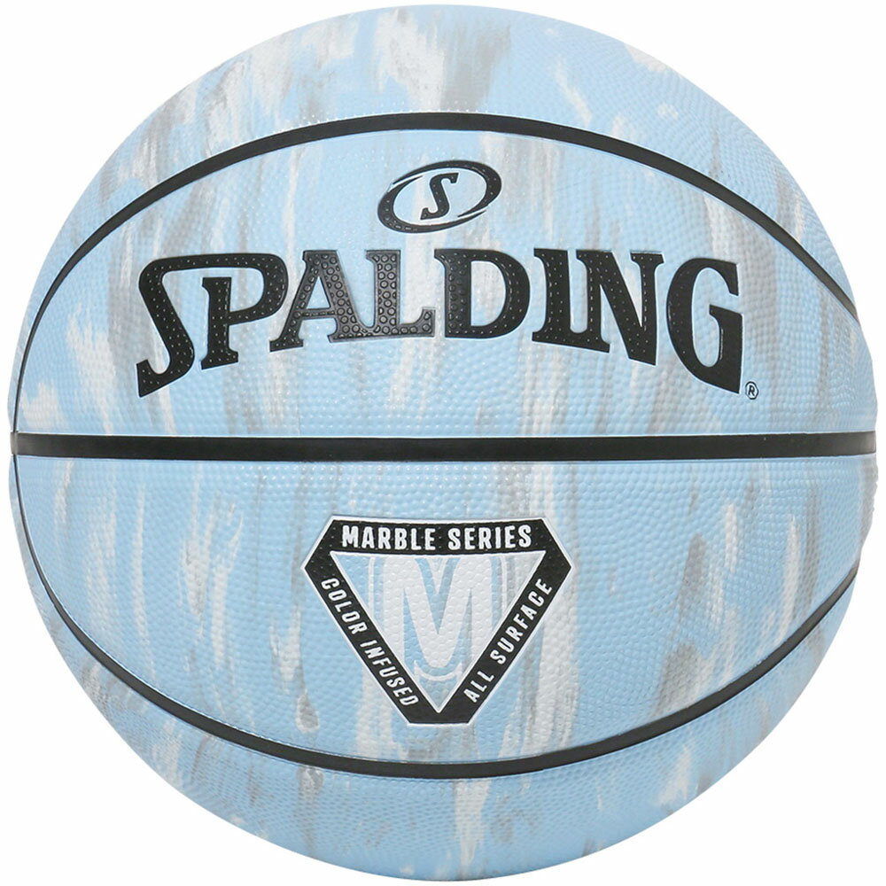 【エントリーでポイント最大10倍】SPALDING スポルディング バスケット ボール マーブル カロライナ ブルー ラバー SZ7 84928J