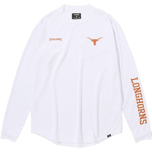 SPALDING スポルディング バスケ ロンT メンズウェア ロングスリーブTシャツ テキサス ロングホーンズ ホワイト SMT23131TX SPALDING スポルディング バスケ ロンT メンズウェア ロングスリーブTシャツ テキサス ロングホーンズ ホワイト SMT23131TX