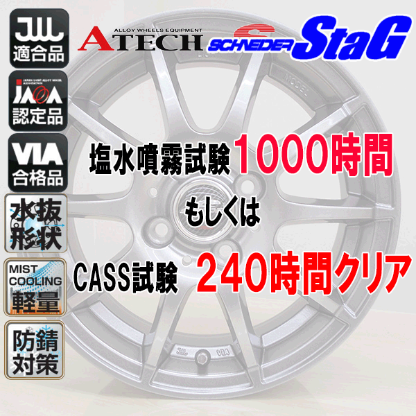 【2019年製造】ブリヂストン ブリザック VRX 155/65R14 75Q【スタッドレスタイヤ&アルミ4本セット】シュナイダーSTAG(防錆対策)メタリックグレー 4.5x14 4/100+43【NBOX/NWAGON タント ムーブ ワゴンR モコ】【新品】【軽量アルミ】