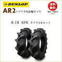 ダンロップ AR2 8-18 6PR タイヤ2本セット トラクター前輪用タイヤ離島・沖縄県への出荷はできません