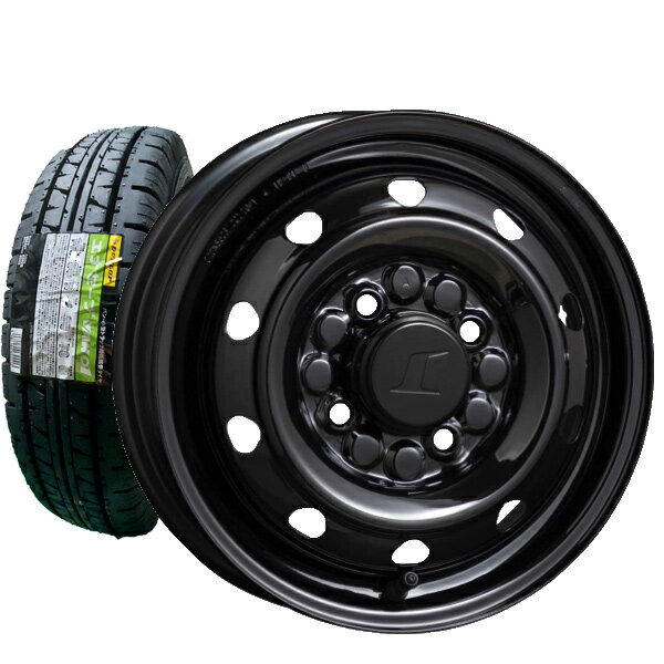 【2024年製造】ダンロップ VAN01 145/80R12 80/78N LT 【サマータイヤ】 (●M74 ブラック●TF367）スチールホイール 4本セット【軽トラック】【軽トラ】【軽貨物】【新品】