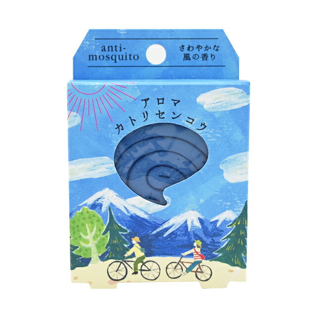 しあわせ予報 アロマカトリセンコウ ブルー【防除用医薬部外品】 蚊とり 蚊取り線香 防虫グッズ アロマ 香り 小巻 短時間 携帯 野外 キャンプ バーベキュー ...