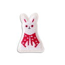 【SALE】【50%OFF】小物 まめふくブローチ うさぎ 雑貨 刺繍 白うさぎ 兎 手作り ハンドメイド 日本 JAPAN 縁起 飛躍向上 開運 プレゼント ...