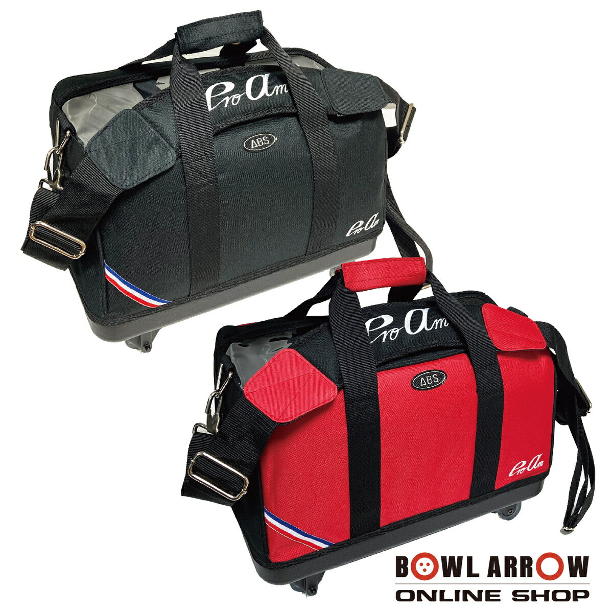 ABS BA-980ボウリング ボール 小物 ポーチ 人気 シューズ バッグ 売れ筋 レッド 赤 ブラック 黒 グッズ 用品 鞄 ボーリング キャスター 健康 教室 シニア b20 880 後継 新作 bag