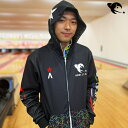 ボウリング ボーリング ボウルスター パーカー スポーツ ジャージ ウェア ユニフォーム ユニホーム ウェア ブラック 黒 ダーク ファンファーレ ボウリングウ...