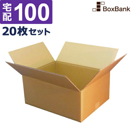 ダンボール 段ボール 宅配 100サイズ (44×34×19cm) 20枚 セット 引越し 引っ越し みかん箱 ダンボール..