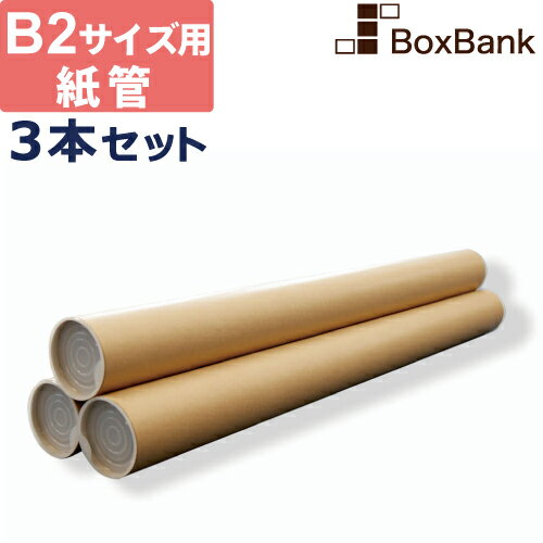 【ポイント3倍】 紙管 紙筒 丸筒 筒（内径50×590mm）キャップ付 b2 サイズ 3本 セット ...