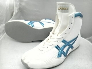 アシックスショートボクシングシューズアメリカ屋オリジナルカラー 白×アイスブルー