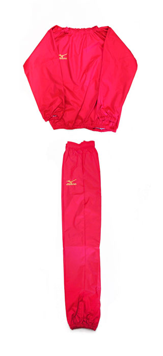 再入荷未定　プロボクサー仕様【フードなし限定カラー】MIZUNO当店オリジナル減量着(赤xゴールドロゴ）